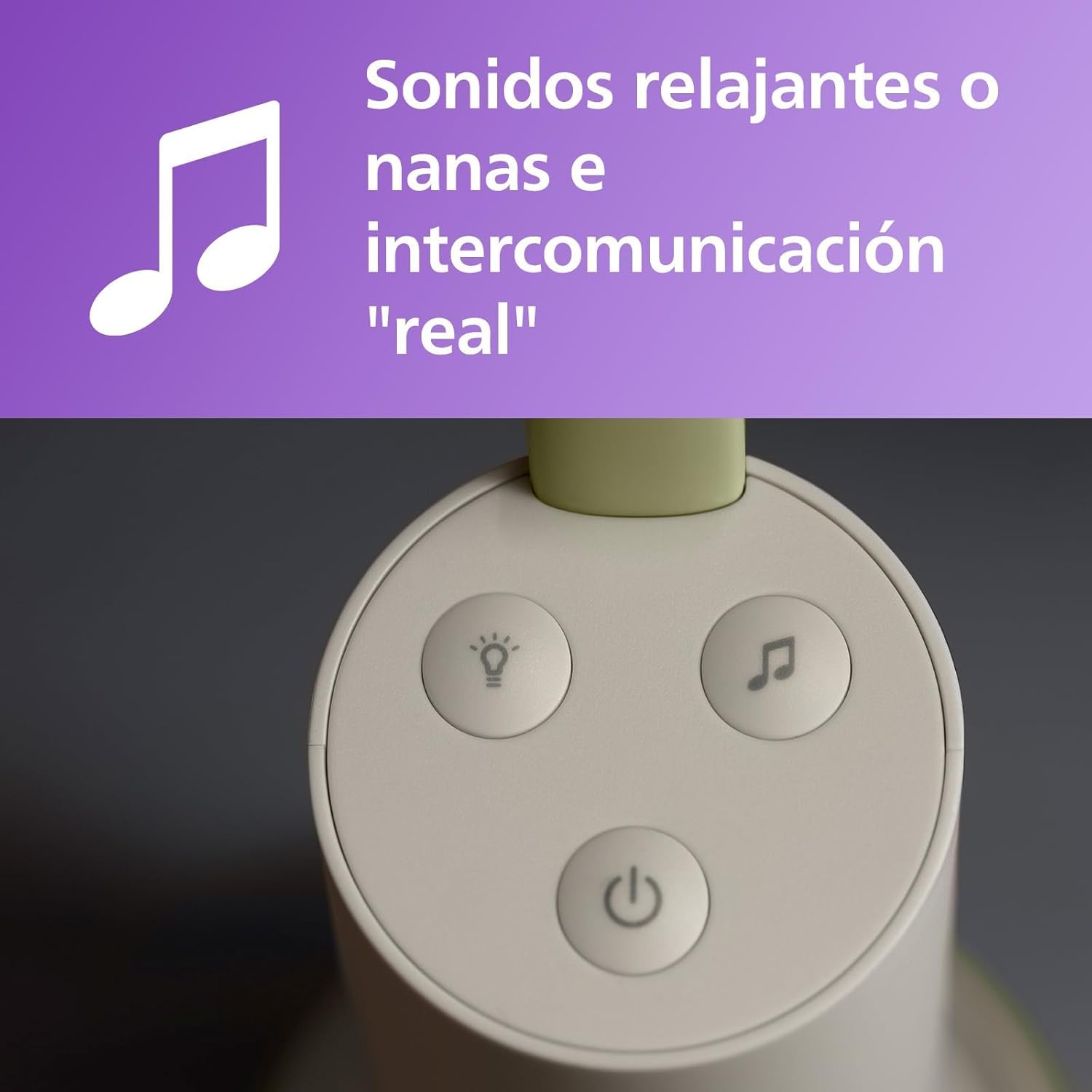Philips Avent Vigilabebés Conectado con App, cifrado Privado y Seguro, Audio, Zoom 2X, visión Nocturna, activación automática por Voz, intercomunicación Real, Nanas y Ruido Blanco (Modelo SCD643/26)