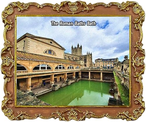The Roman Baths Bath England UK Imán para refrigerador 3D Recuerdo de viaje Decoración de nevera Adhesivo Magnético Colección Artesanía