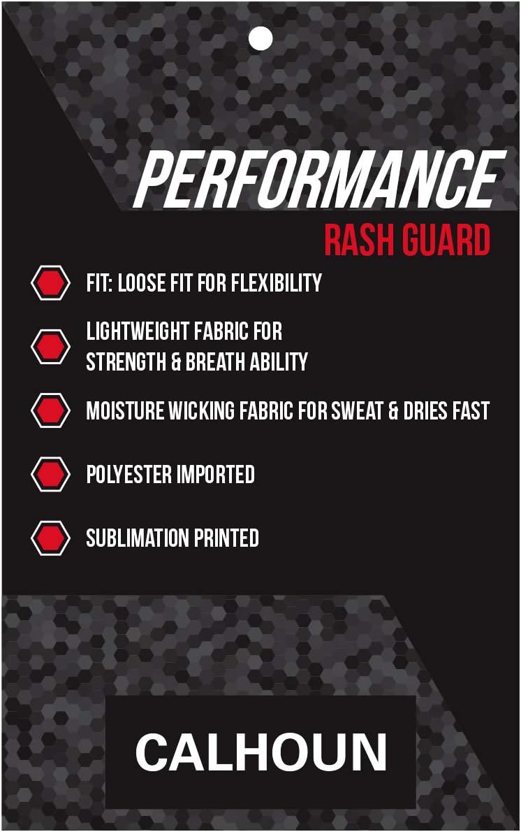 Calhoun NHL Mens Long Sleeve Performance Active Wear Rash Guard Shirt - Image 4