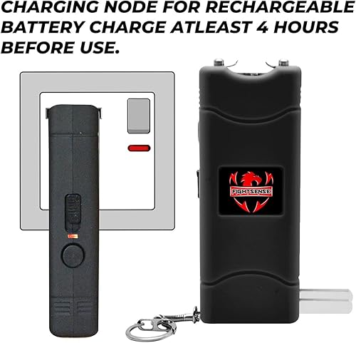 Miniatura 7 de FIGHTSENSE Pepper Spray & 2-in-1 Stun Gun with Flashlight, Self Defense Kit, 25 Bursts, 14 Ft. Range, Painful 1.60 C Charge, 120 Lumen LED Light,