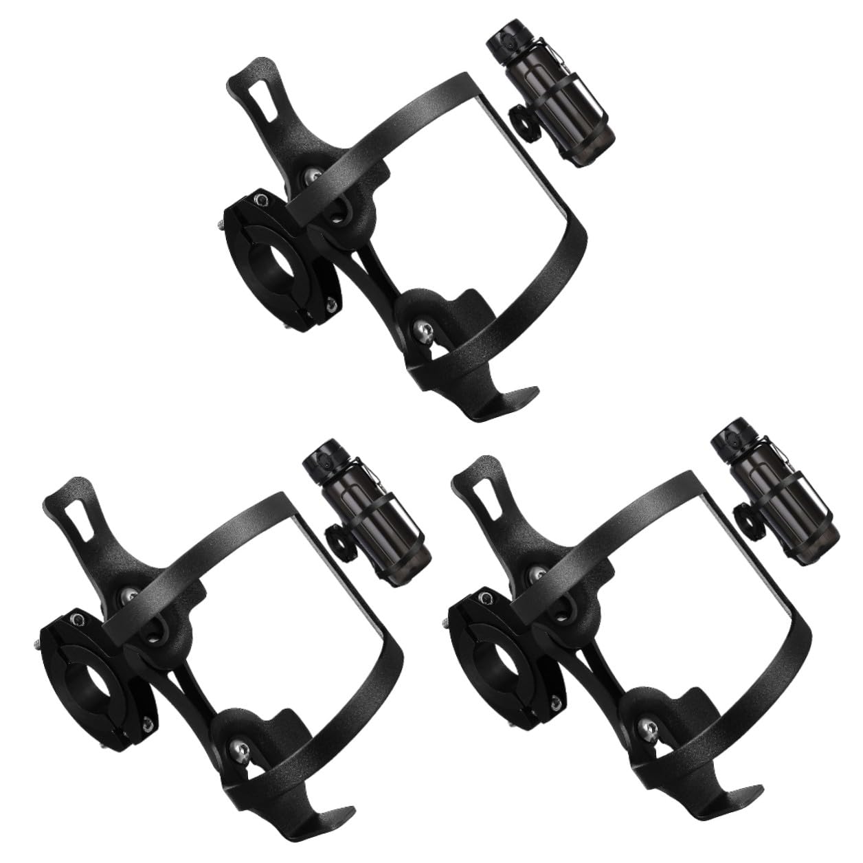 3 Juegos Soporte de Botella de Agua para Bicicleta Portabidón Desmontable de Aluminio Compatible con Bicicletas de y Plegables Resistente y Antideslizante Instalación para