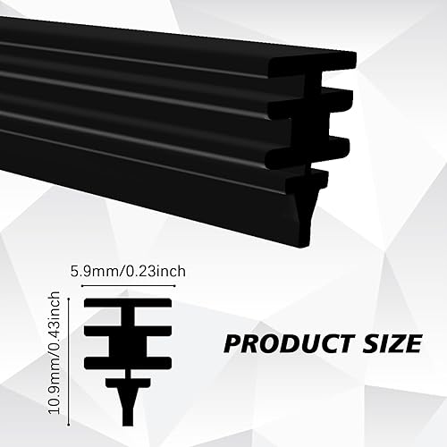 Miniatura 2 de Hirificing 4PCS Wiper Blade Refills Silicone Windshield Wiper Replacement Strip, DIY Adjustable Automotive Rubber Frameless Window Boneless Insert