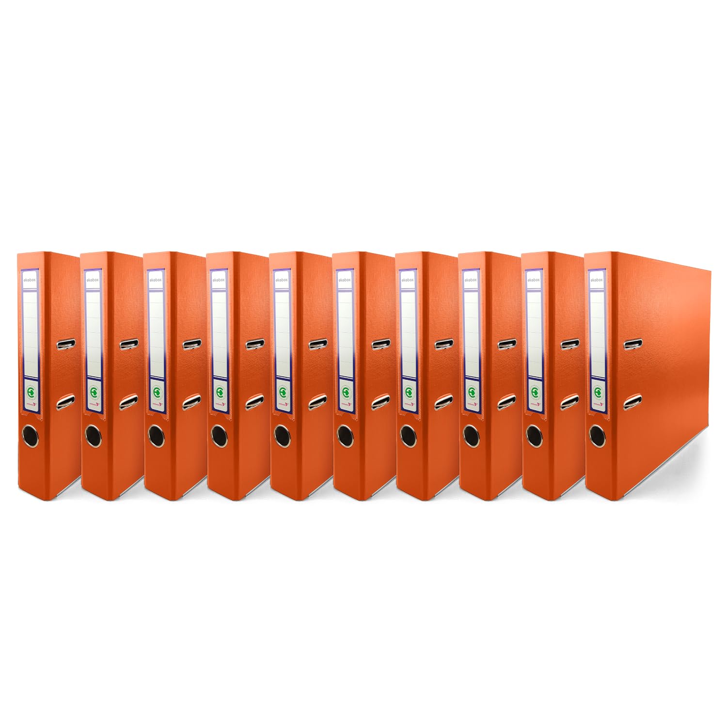Netuno 10 Binder Orange A4 Spine 5 cm 1.97 in Extra Wide Cardboard File Organizer for Office School Desk Storage documents Strong Stable Large Capacity Practical โ image 1