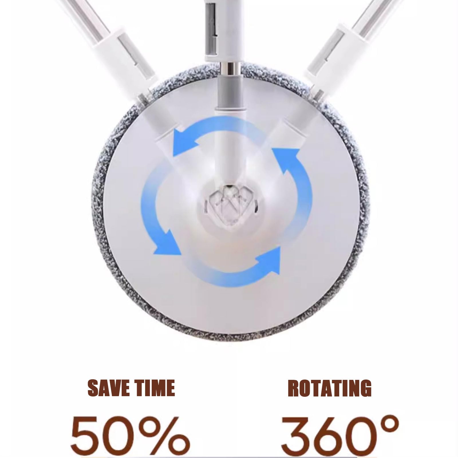 Ce Balai à Franges Rotatif avec Seau et essoreuse est idéal pour la Maison. Son Design à Double Compartiment sépare l'eau Propre de l'eau Sale. Les lingettes autonettoyantes en Microfibre co