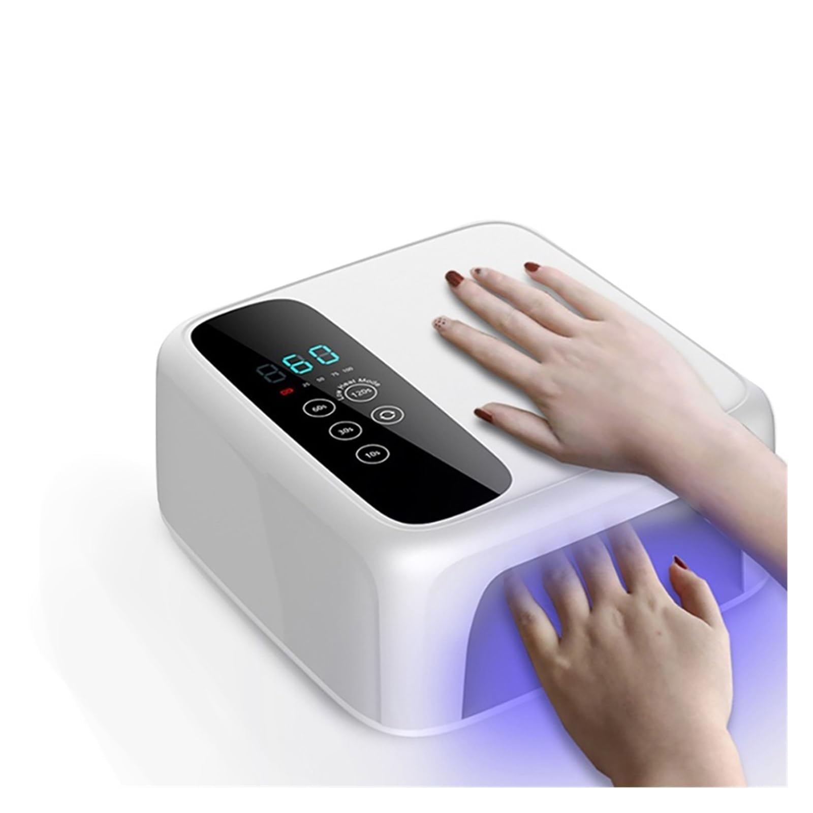 Lámpara LED de uñas de 72 W, inalámbrica, recargable, profesional, secador de uñas de gel para salón en casa, batería de 15600 mAh, lámpara de curado para esmalte de uñas
