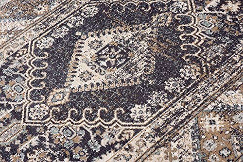 TAPISO Dubai Tappeto Salotto Orientale Grigio