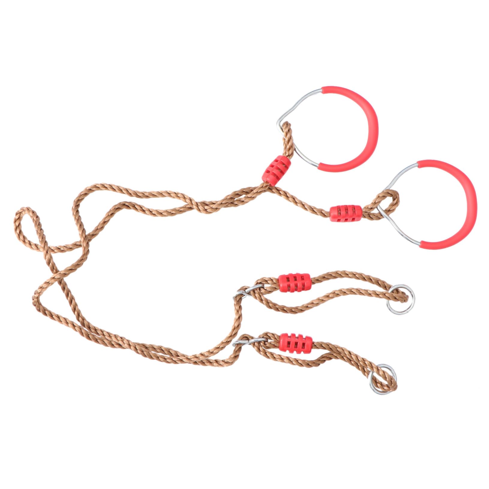 Garneck 1 Pair Fitness Rings Gymnastic Rings Suspension Gymnastics Rings Pull Strength Training Hand Strengthener Gym Workout Portable Gym Exercise Tools LAT Gym Rings Colorful Iron