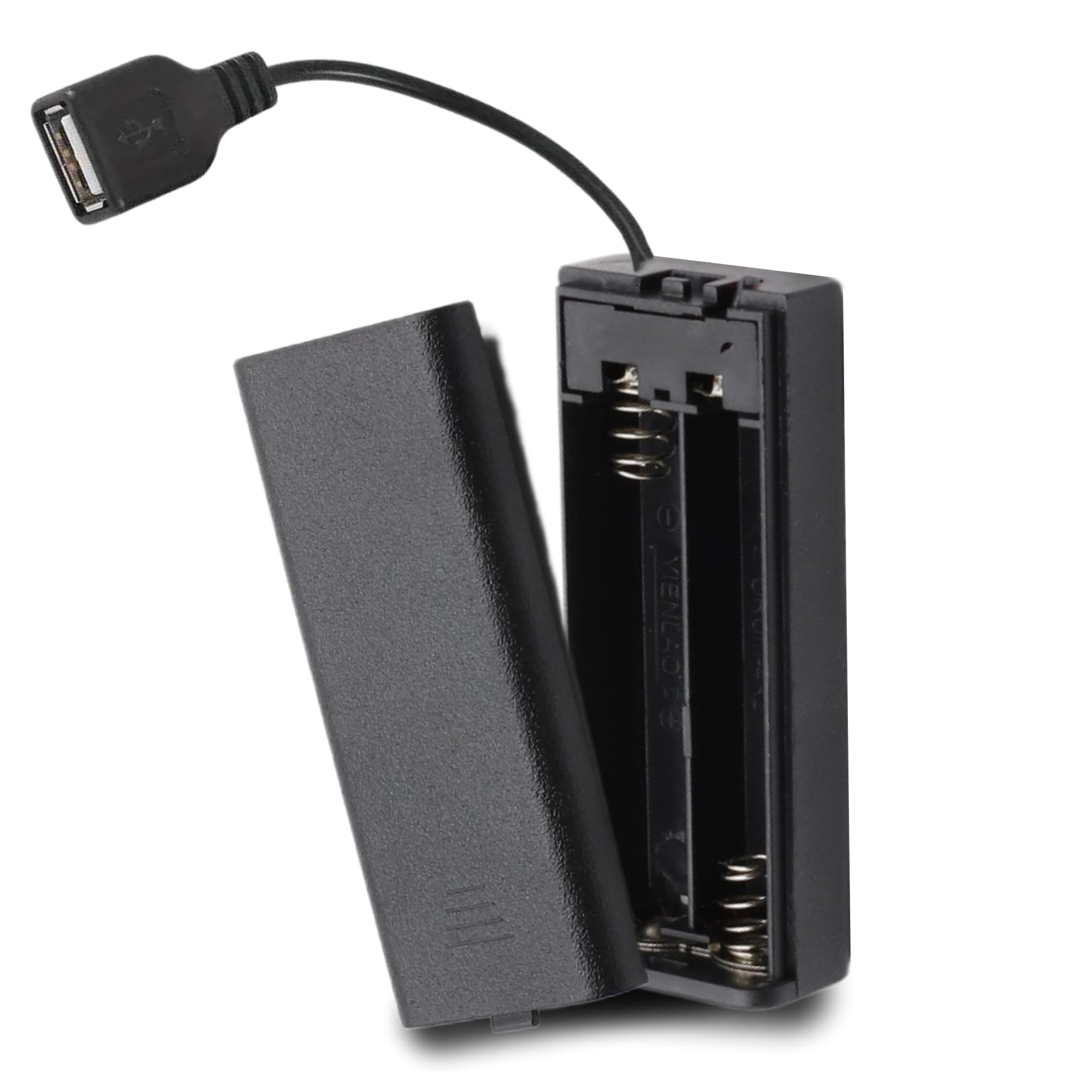 TECHZOCO Portapila piatto AA, supporto batteria LR6, scatola per batteria AA LR6, cavo da 200 mm TECHZOCO Portapila piatto AA, supporto batteria LR6, scatola per batteria AA LR6, cavo da 200 mm