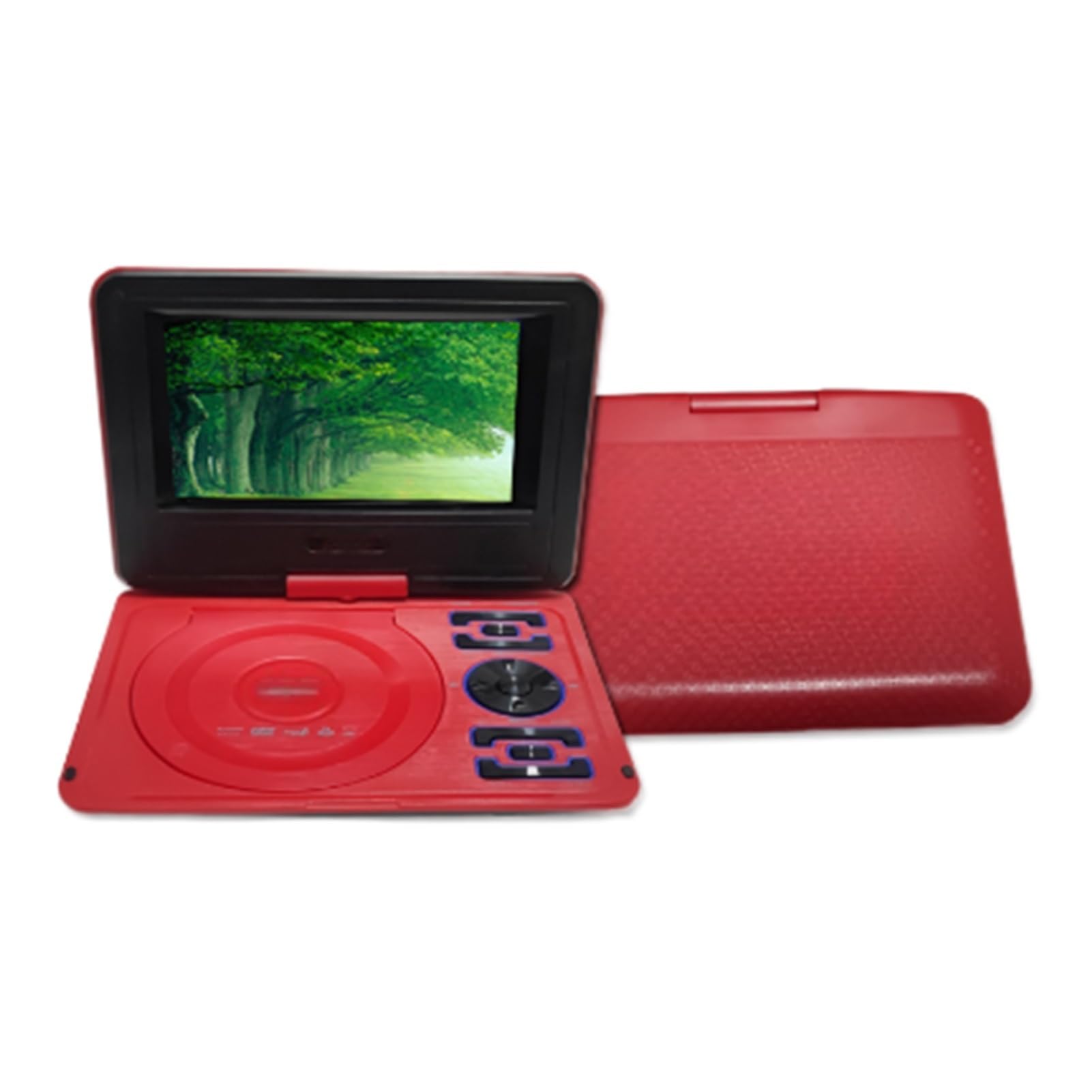 Lettore DVD portatile, Lettore DVD portatile da 7,8 pollici con schermo HD di grandi dimensioni, supporto for giochi e radio FM alta risoluzione(Pink)