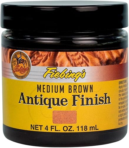 Fiebing's Pasta de acabado antiguo marrón medio, 4oz