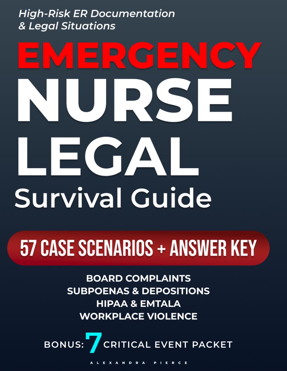 Emergency Nurse Legal Survival Guide: Protect Your License with Documentation That Defends You: Board Complaints, Subpoenas/Depositions, and Workplace Violence What to Do, Say, and Chart