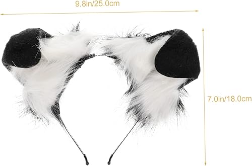 Miniatura 2 de Holibanna Diadema de orejas de perro de peluche, accesorios para el cabello para baile de graduación, diadema de orejas para perro, disfraz de