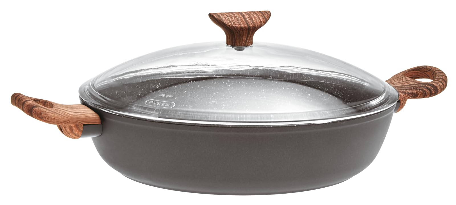 Tegame 2 Maniglie con Coperchio Antiaderente Nera Rock 'n' Rose 28cm Sambonet