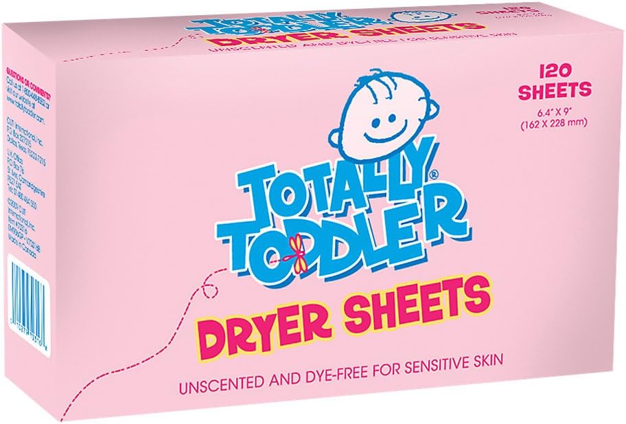 Totally Toddler Fabric Softener Dryer Sheets - 120 ct
