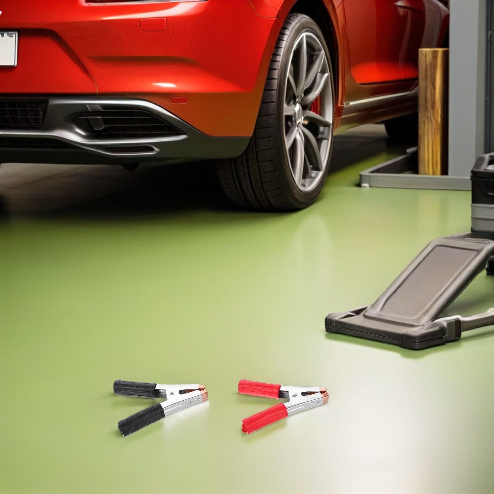 ULTECHNOVO 6 Morsetti a Coccodrillo Isolati in Lega di Rame, Morsetti per Cavi da Salto e Terminali Elettrici per Batterie Auto, Pinze Presa Robusta per Uso Automobilistico e Laboratori