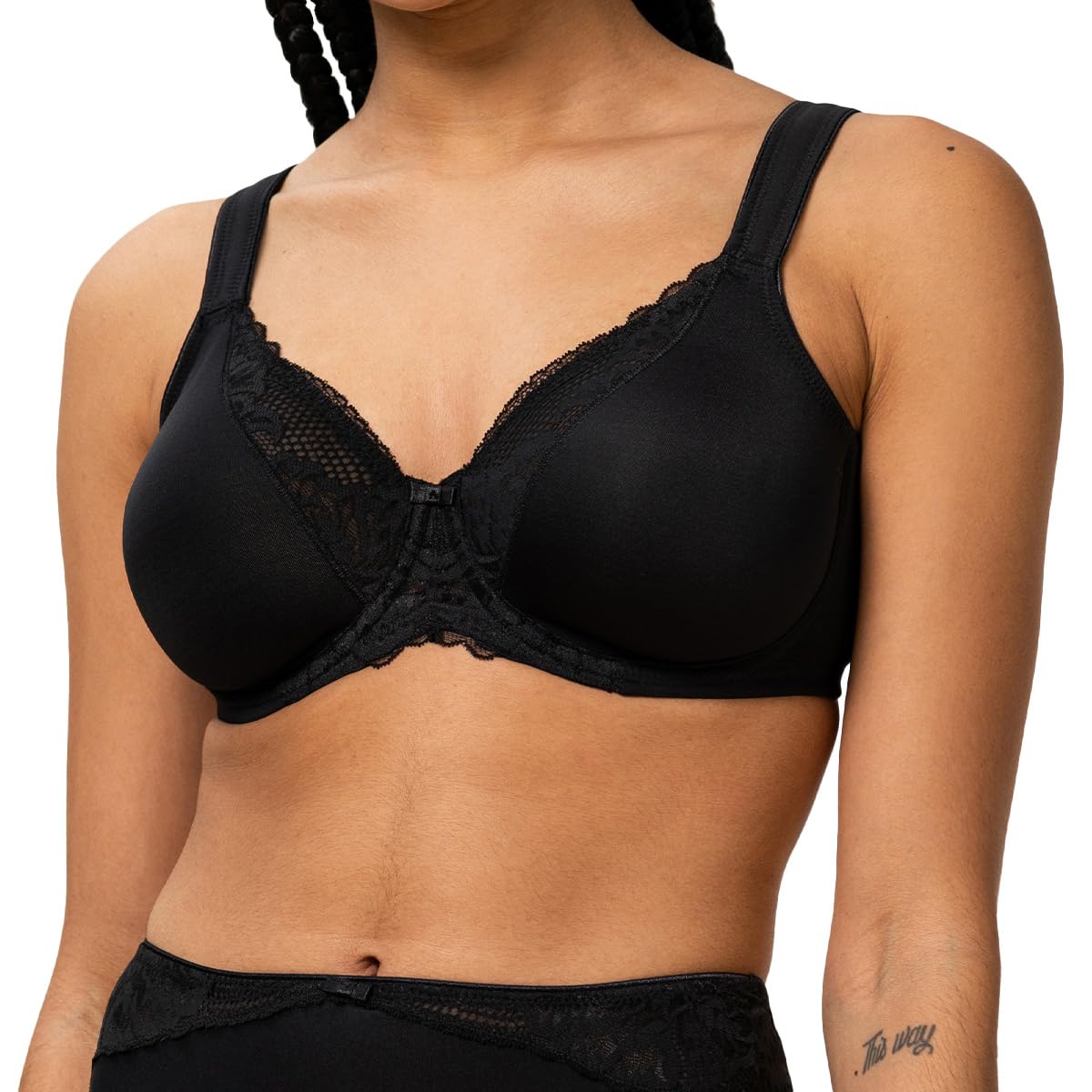 Triumph Donna Modern Lace+Cotton W, Bra, Black, 5D-image