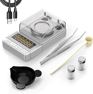 MAXUS Milligram Scale 100g/0.001g Sliver, Mg Scale with 20g Calibration Weight and Accessories, Sliver Powder Scale for Reloading