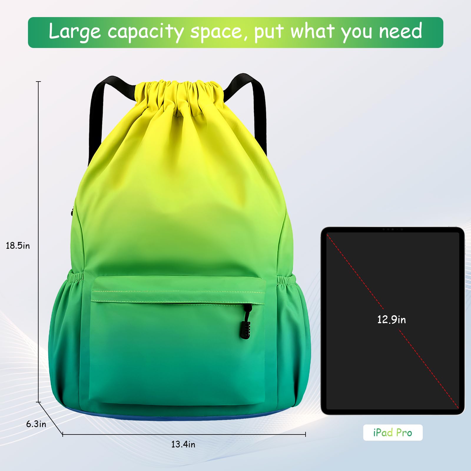 Fadeeg Sacca Sportiva,Unisex Sacchetto Sportivo Borsa Con Coulisse Sacca Palestra Sacchetta Sportiva Per Bambini E Adulti