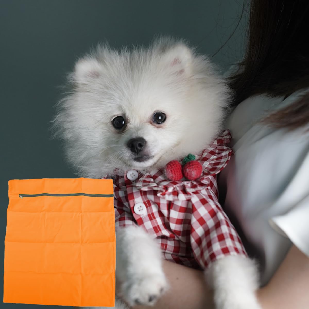 Thyonta Pet Laundry Bag - 60cm x 70cm Petwear Wash Bag for Pet's Blankets, Boots, Harness, Leads, Rug, Towels, Toys(Orange) - Image 3