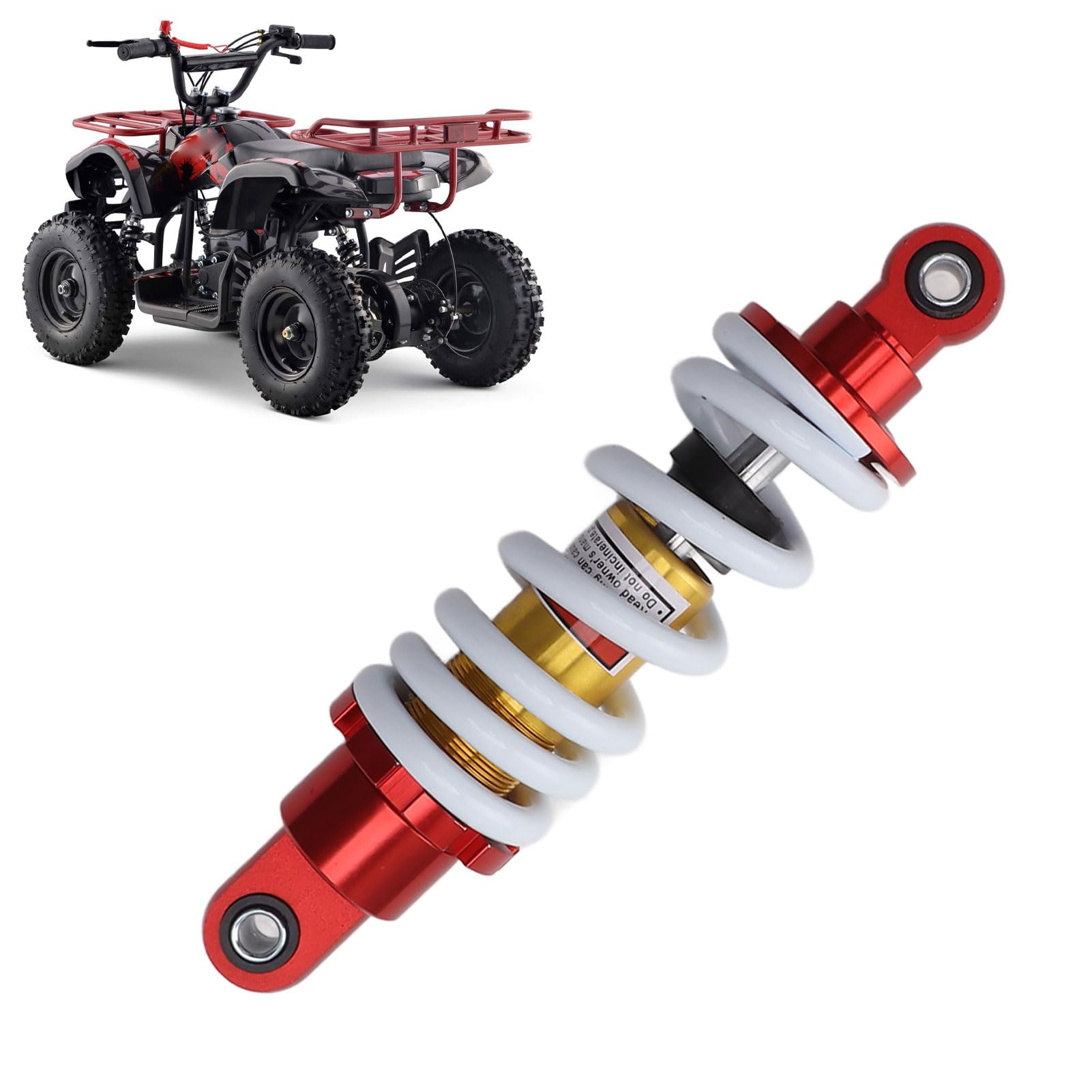 Amortisseur de fosse, distance entre les trous de 240 mm, 240 mm x 12 mm, moto tout-terrain, ressorts hélicoïdaux complets, suspension à jambe de force, couleur noire, L