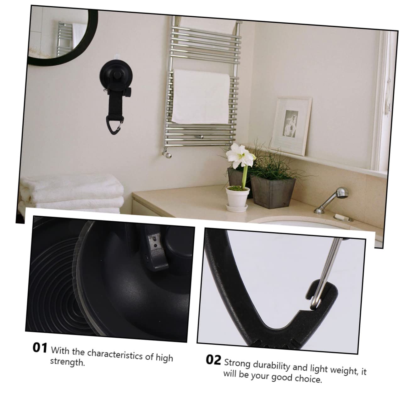 BRIGHTFUFU 4Pcs Heavy Duty Suction Cup Hooks Durable Securing Anchors for Tarp Tent and Outdoor Gear Strong Vacuum Hold for Camping Canoeing and Kayaking Activities