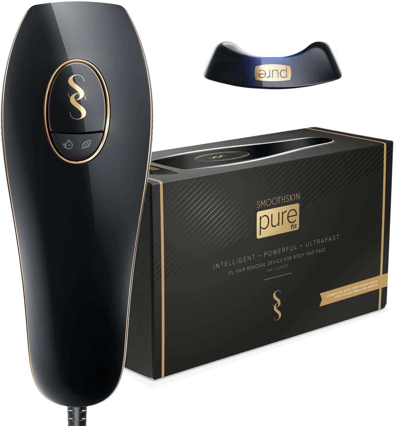 SmoothSkin Pure Fit IPL Hair Removal Device – At-Home Laser Hair Removal for Women & Men, Visible Results in 2 Weeks, Includes Precision Head, Safe for Face & Body, Long-Lasting Hair Reduction - Image 1 of 6