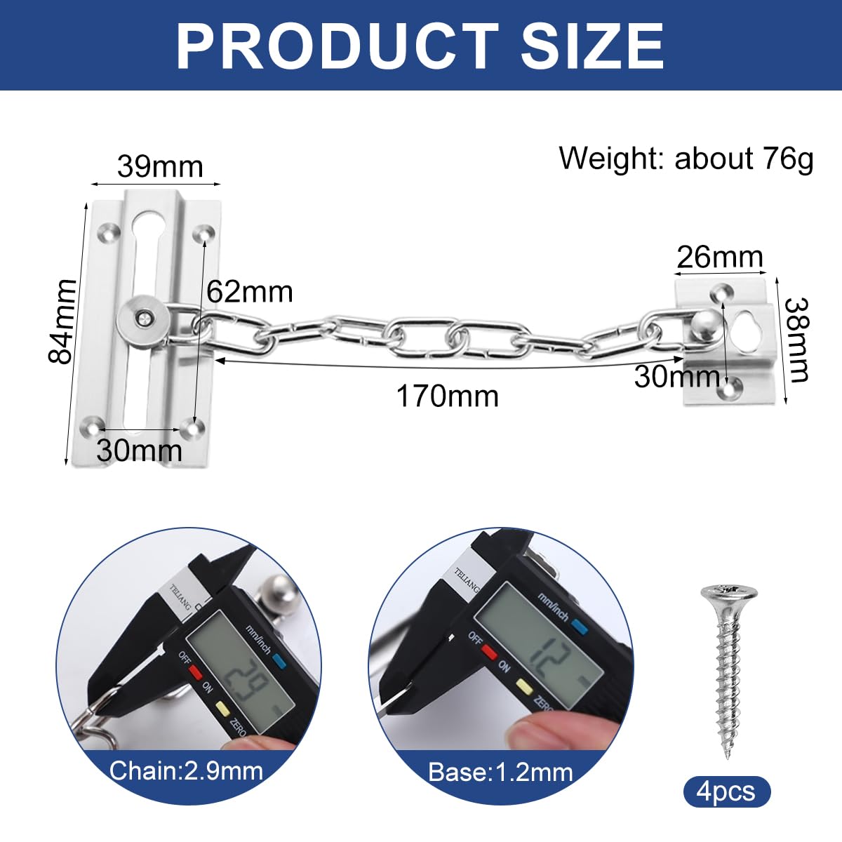 Coppia Di Maniglie Per Porte Blindate Di Sicurezza "KLOSE Besser", Ondulate, Acciaio Inox 304 Scurit Bquille Bquille 53988865 - Foto 7