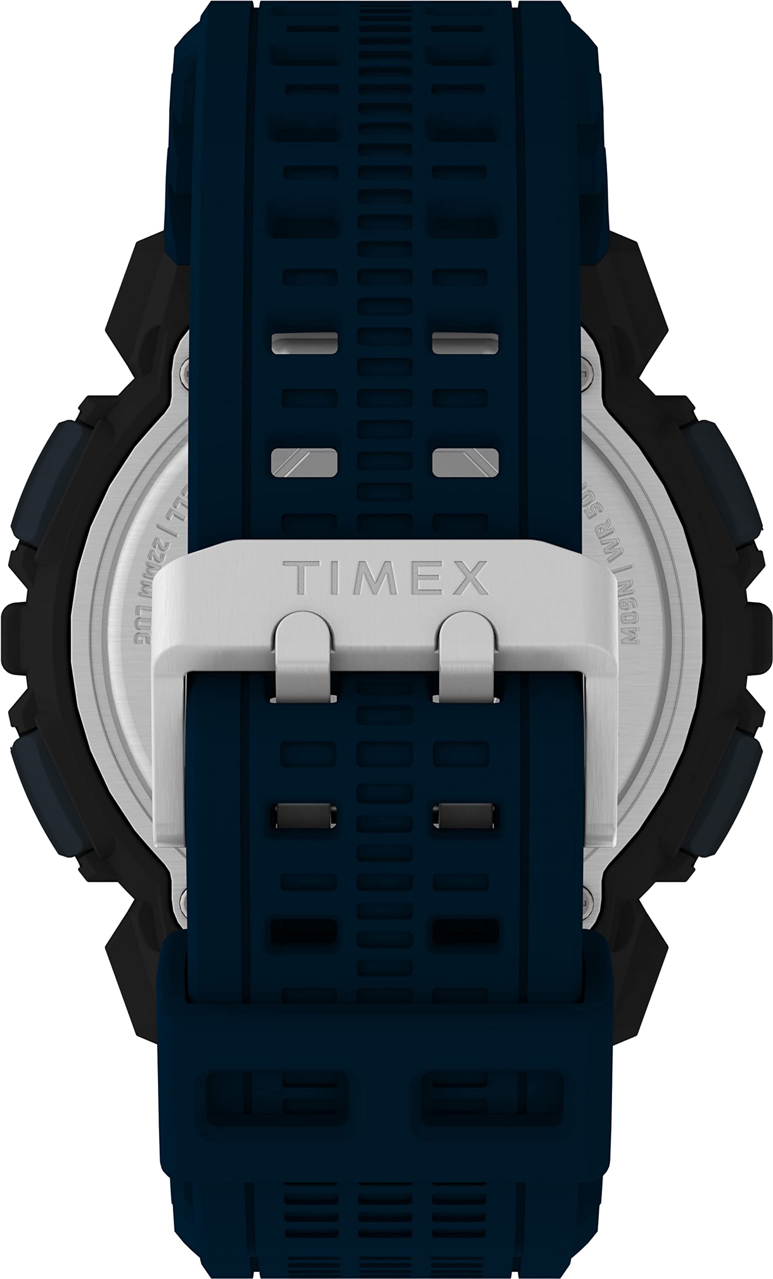Timex UFC TW5M53400 męski zegarek z czarnym paskiem z żywicy 50 mm, Czarny, Pasek.