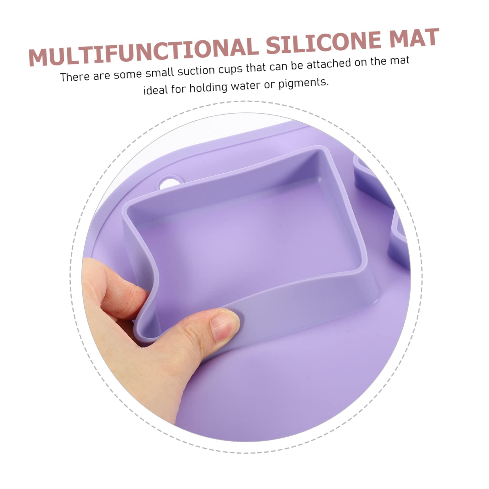 Silikon Bastelmatte für Kinder Malutensilien Tragbare und Antihaftbeschichtete Malunterlage aus Silikon für Aquarell und Gouache Beim Malen und Basteln