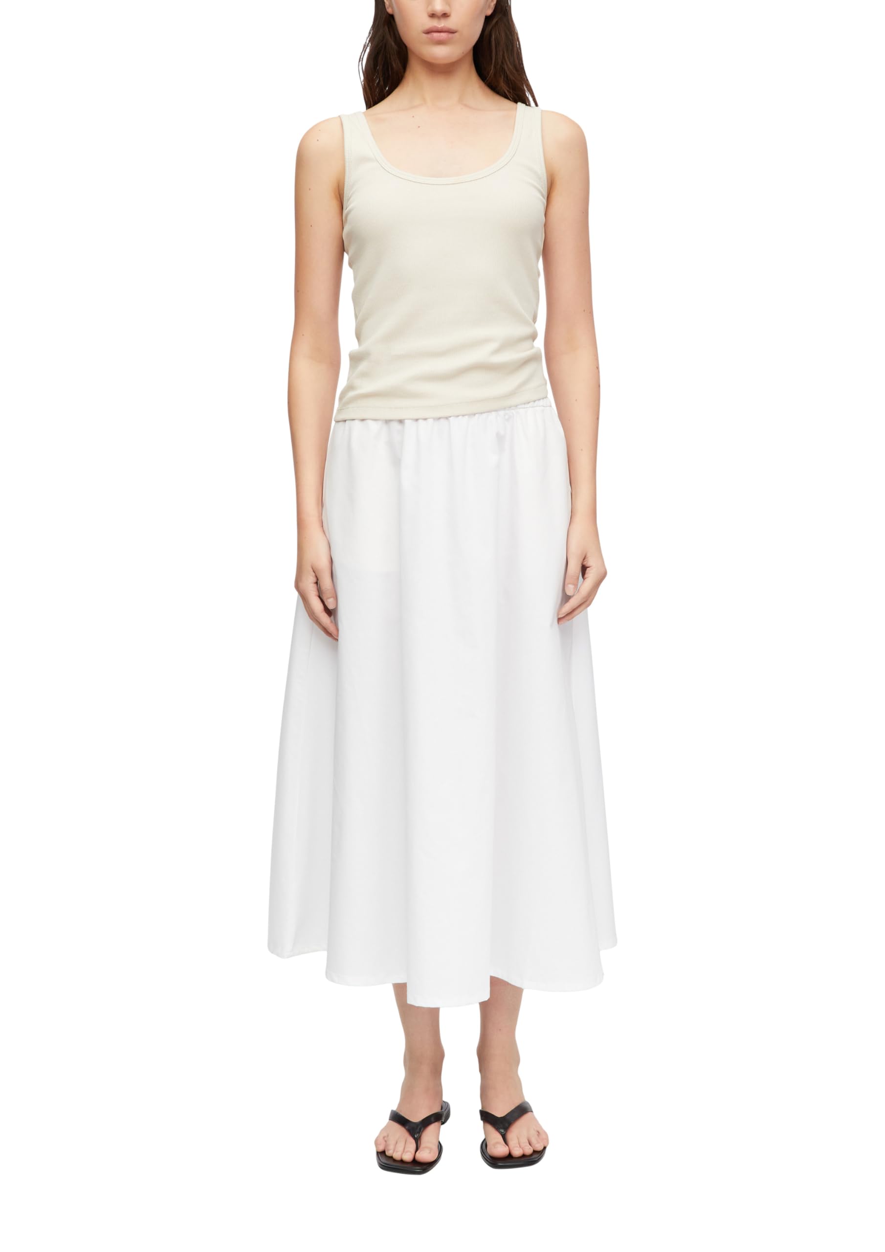 Comma Women's Skirt 2180709 0100 White 42
