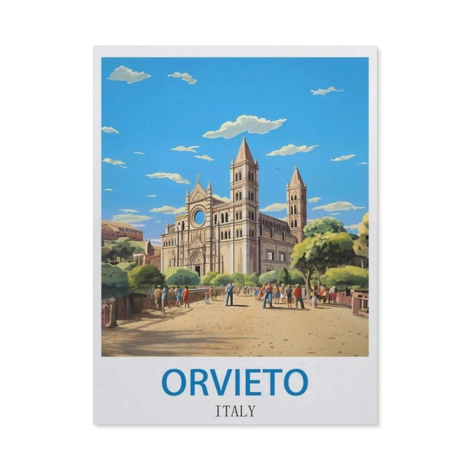 BEAYODKP Full Diamond 5D DIY Diamond Painting，Orvieto Italy（50x60cm）