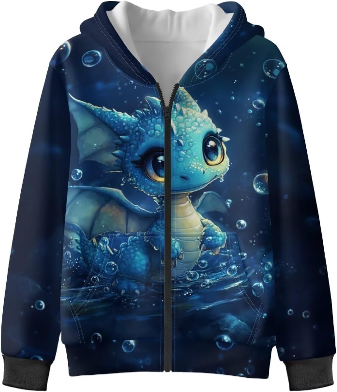 Gomyblomy Boys Girls Zip Up Hoodies Kids Hooded Sweatshirt Teens Fleece Jacket with Pocket Athletic Pullover 6-16 Years