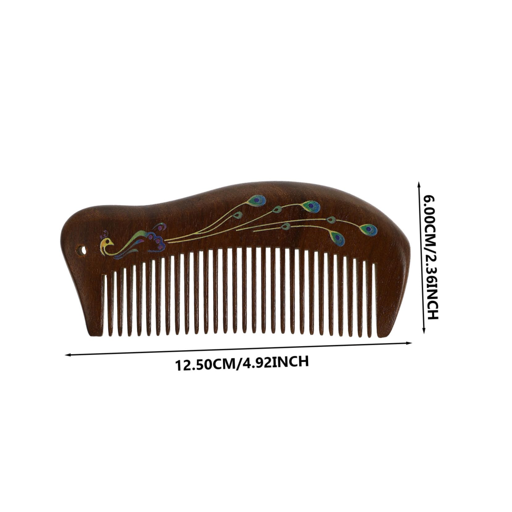 Healifty 5 Pz Pettine in Legno Di Sandalo Pettine Da Parrucchiere Pettini Per a Denti Sottili Districante Senza Manico Per Ricci Uomo Legno Africa