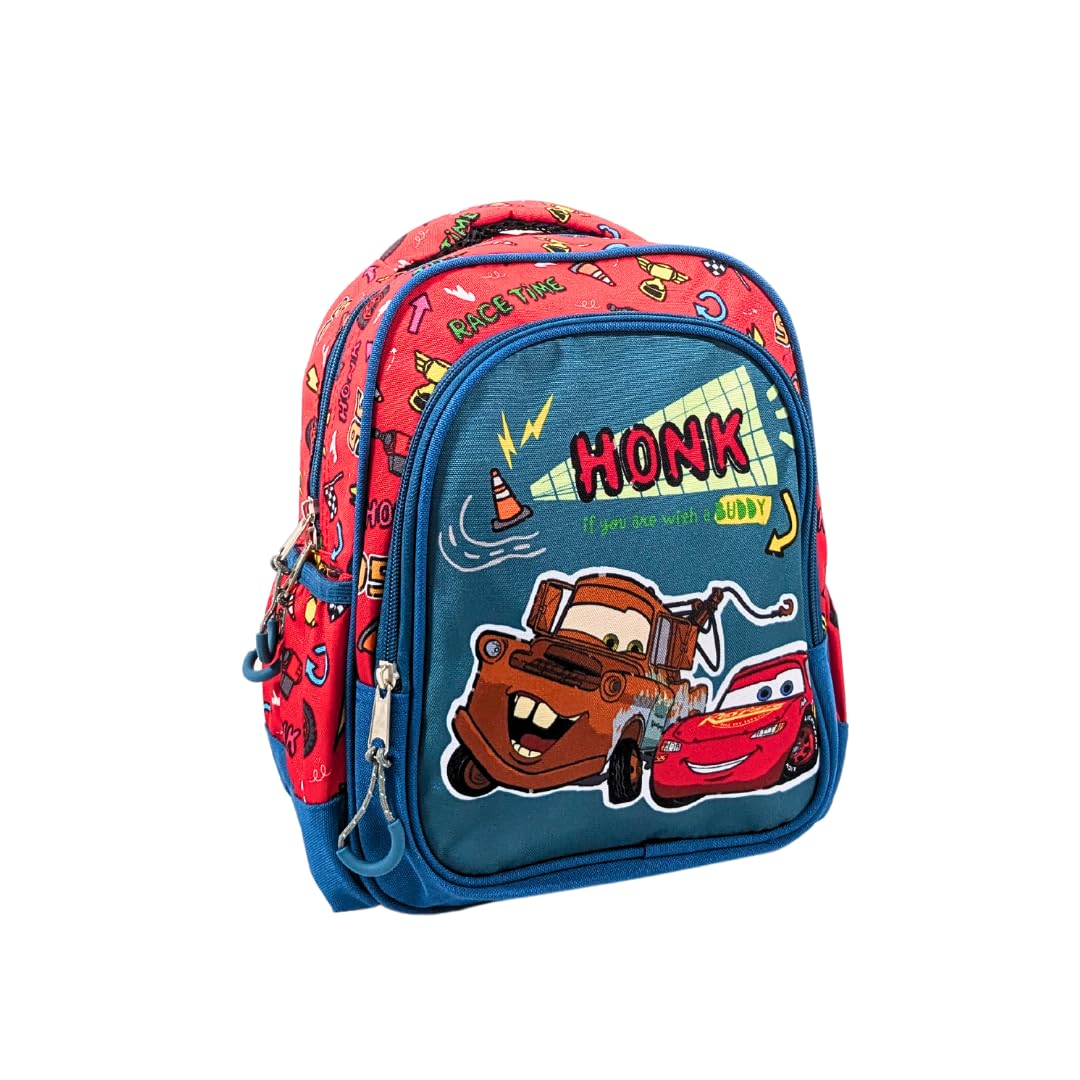 mybagstory Mochila para niño Cars - Niño - Escuela - Guardería - Mochila - Mochila ajustable - Idea de regalo - 30 cm - Cars - Rojo/Azul, Cars - Rojo/Azul, Enfant