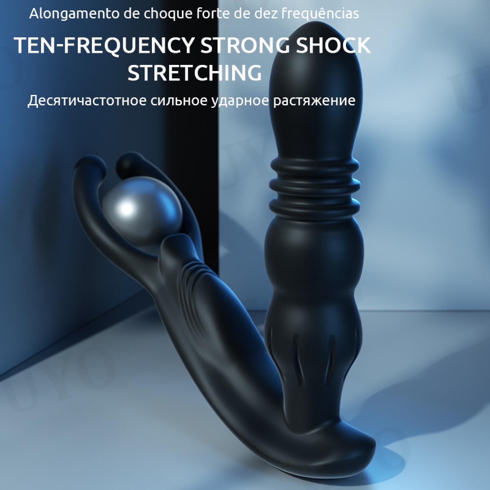 Plug anale 10 uomini vibratore anale Plug giocattoli sessuali telecomandati Per uomini plug anale gay Dildo telescopico Masturbatore Prodotto adulto Macchina del sesso con dildo