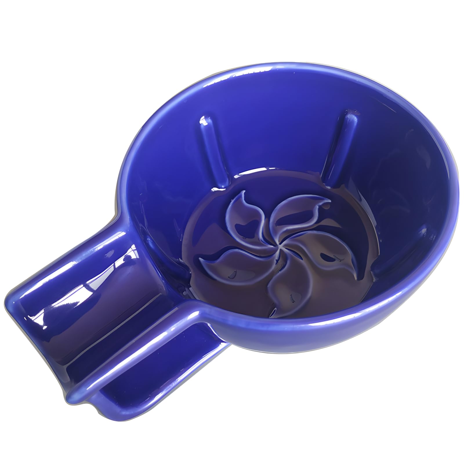 Generisch Rasierschale aus Keramik, Rasierschaum-Schale mit Spiral-Innenseite, blau, bequem und stilvoll, ideal für die Herrenpflege