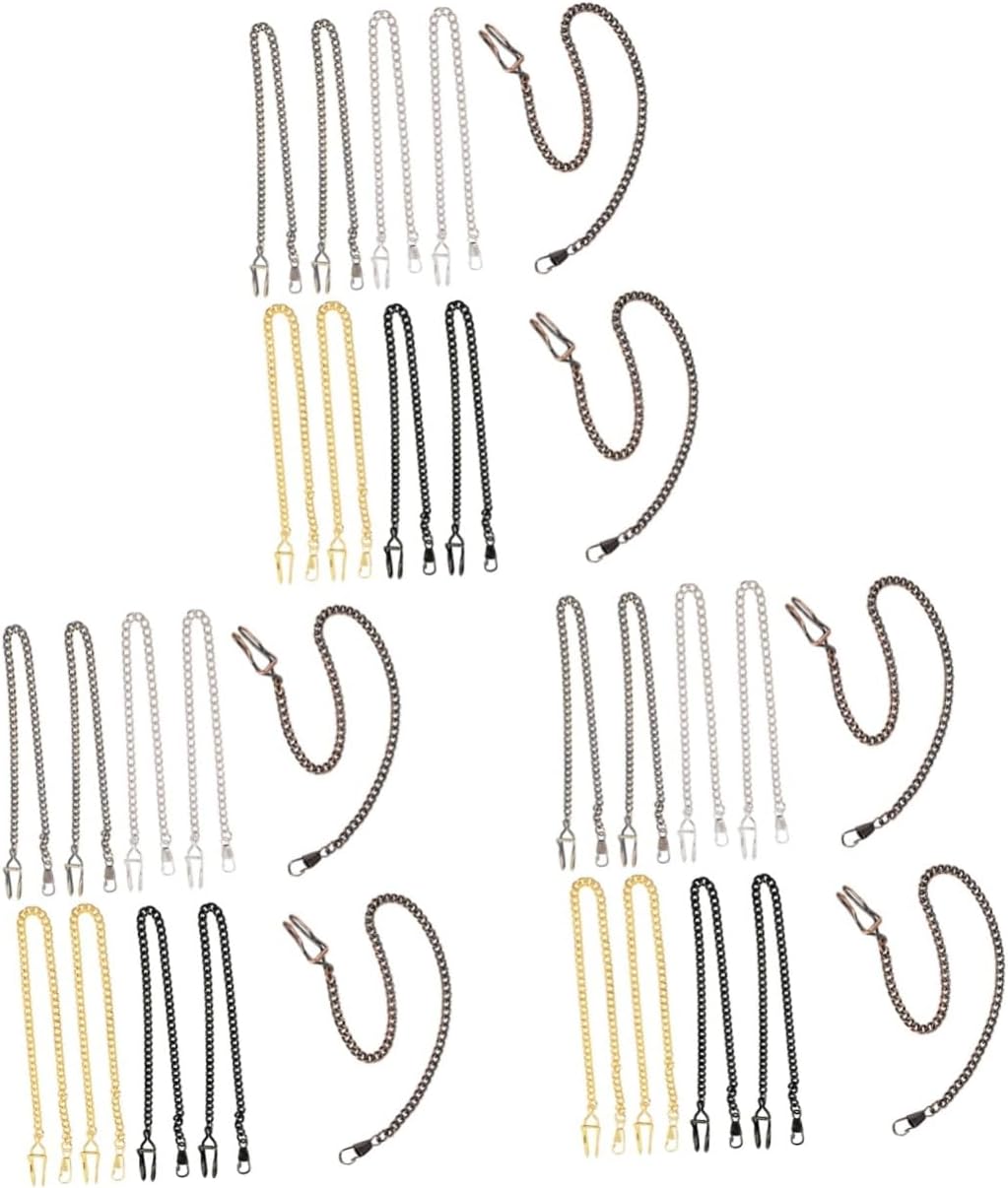 30pcs Vintage Pocket Watch Chains Antique Alloy Watch Chains Colors and Lightweight for Formal and Casual Attire for Collectors and Projects