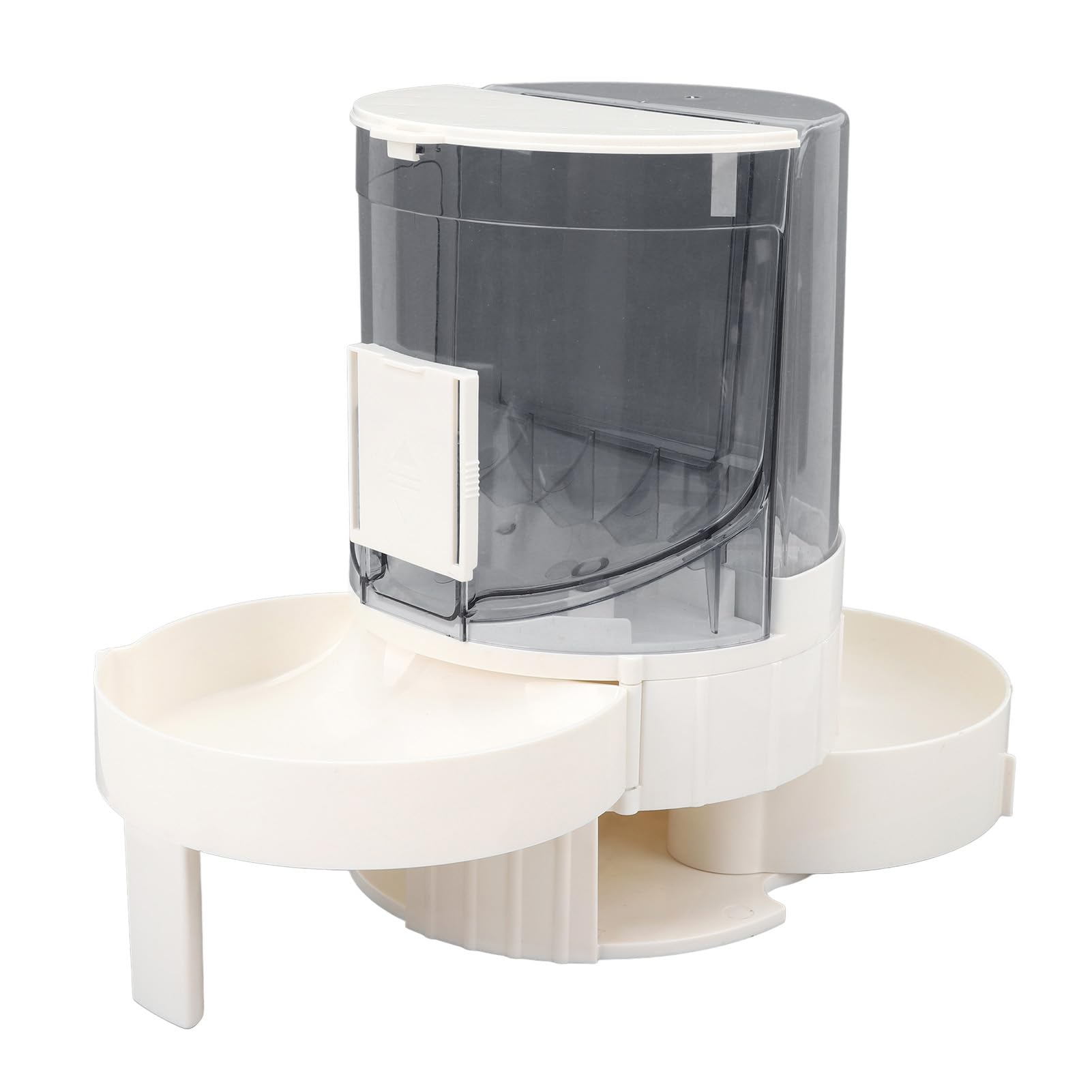 Mangiatoia per Animali Domestici, Design Retrattile Rotante Cibo da 1,3 Libbre Capacità Acqua 1,3 Litri Mangiatoia Automatica per Animali Domestici, Dispenser di Cibo per Gatti con Base (GREY)
