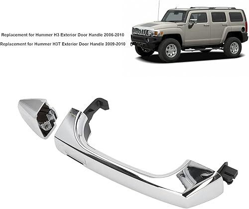 Miniatura 2 de KIMISS Manija de puerta exterior cromada para coche, 15296932, a prueba de desgaste, reemplazo suave para Hummer H3 20062010
