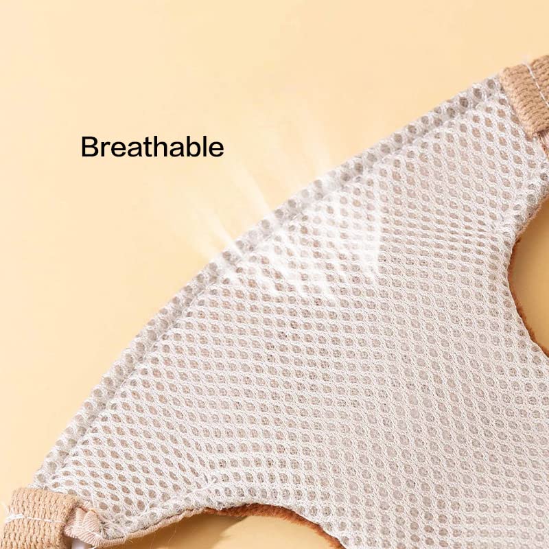 Bnibol Cat Harness and Leash Escape Proof, Adjustable,Comfortable and Breathable Bear Kittens Vest,Suitable for Cats and Small Dogs Outdoor Indoor(Brown) (S(<8Lbs))