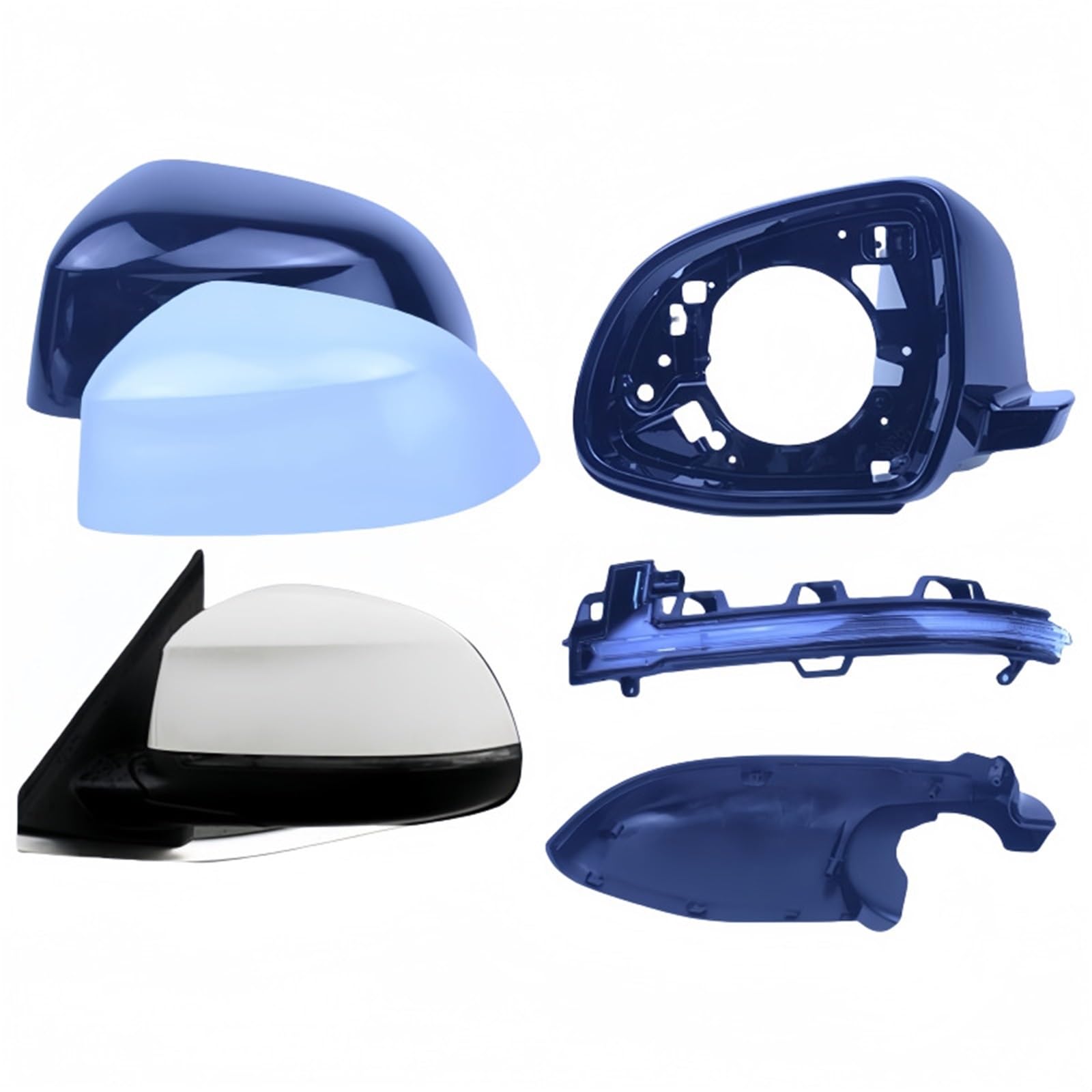 zamiennik do lusterka bocznego Pasuje do Bmw X3 X4 X5 X6 X7 G01 G02 G04 G05 G07 G08 Auto lewy prawy tylne lusterko wsteczne rama osłony włączony(Mirror Cover White R)