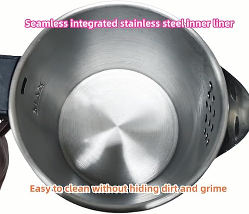 Miniatura 5 de Hervidor eléctrico pequeño de acero inoxidable de 0.6L, hervidor de té eléctrico portátil de 20 onzas, mini calentador de agua caliente para viajes