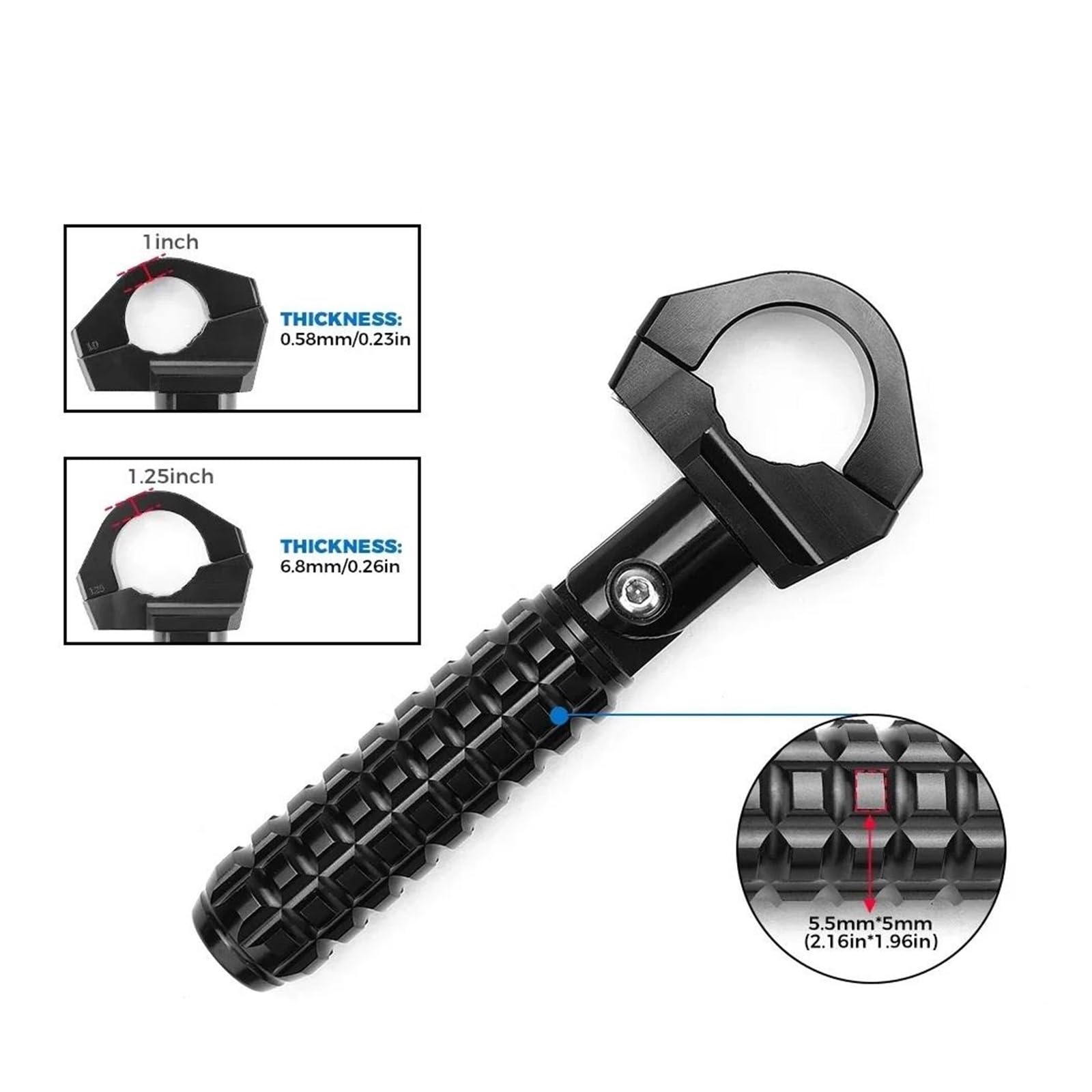 Motorrad Fußrasten Universal 22/25/28/32mm Durchmesser Faltbare Motorrad Fußstütze Fußrasten Pedale Teile Fußrasten Pegs(2)