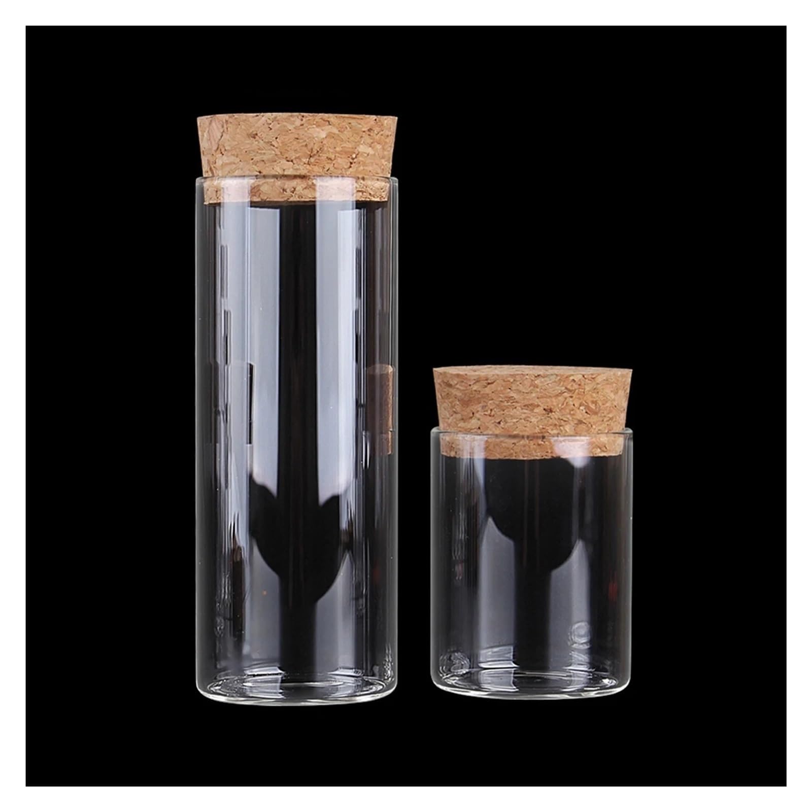MENGKE Lote de 12 tubos de ensayo de vidrio de 50 ml y 120 ml con tapón de corcho, frascos, viales y recipientes for sal for recuerdos de boda y manualidades.(50ml)