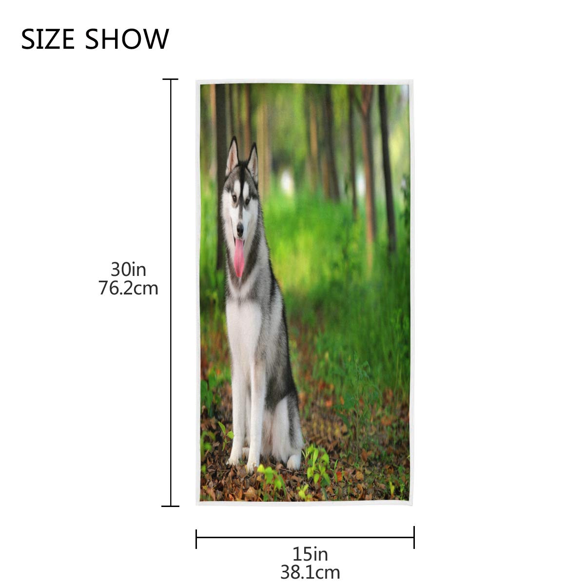 GIGIJY - Toalla de mano para perro de Alaska, muy absorbente, suave, toalla de mano para el hogar, cocina, baño, gimnasio, (1 juego de 4 unidades) para adultos, niños y niñas, 76 x 38 cm