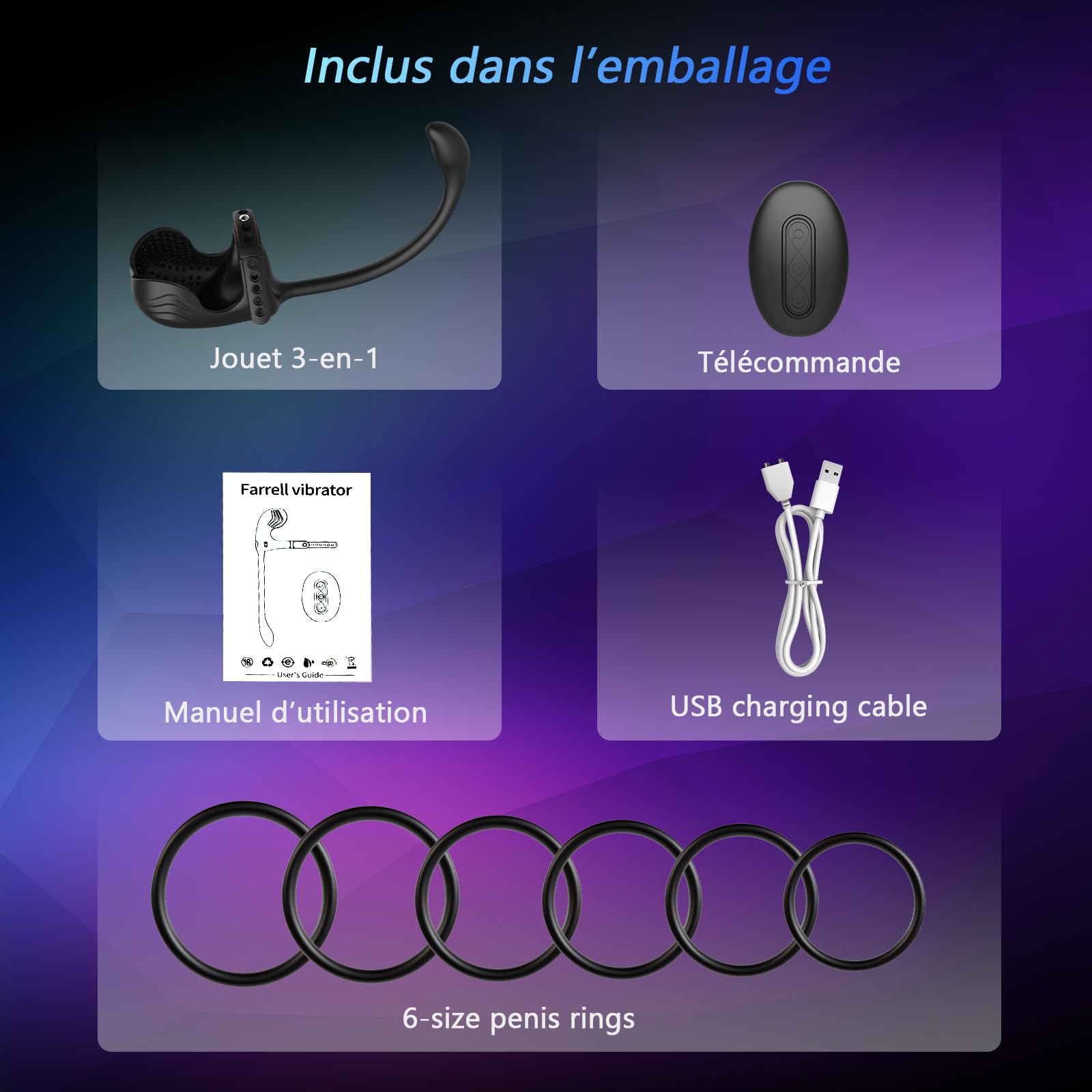 3 en 1 Massager Prostatique, Jouets pour Testicules et Anneau Pénien Vibrant Ajustable, Petite Boule Anale Mâle & Jouet Anal Vibrateur, Jouet Sexuel Point G à Télécommande pour Homme Adulte Couple