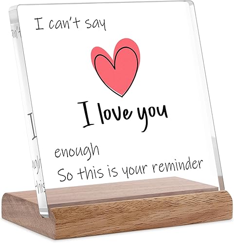 FreeJac Regalos para ella y él, regalos del día de San Valentín para novia, esposa, Navidad, cumpleaños, boda, aniversario, recuerdo, placa