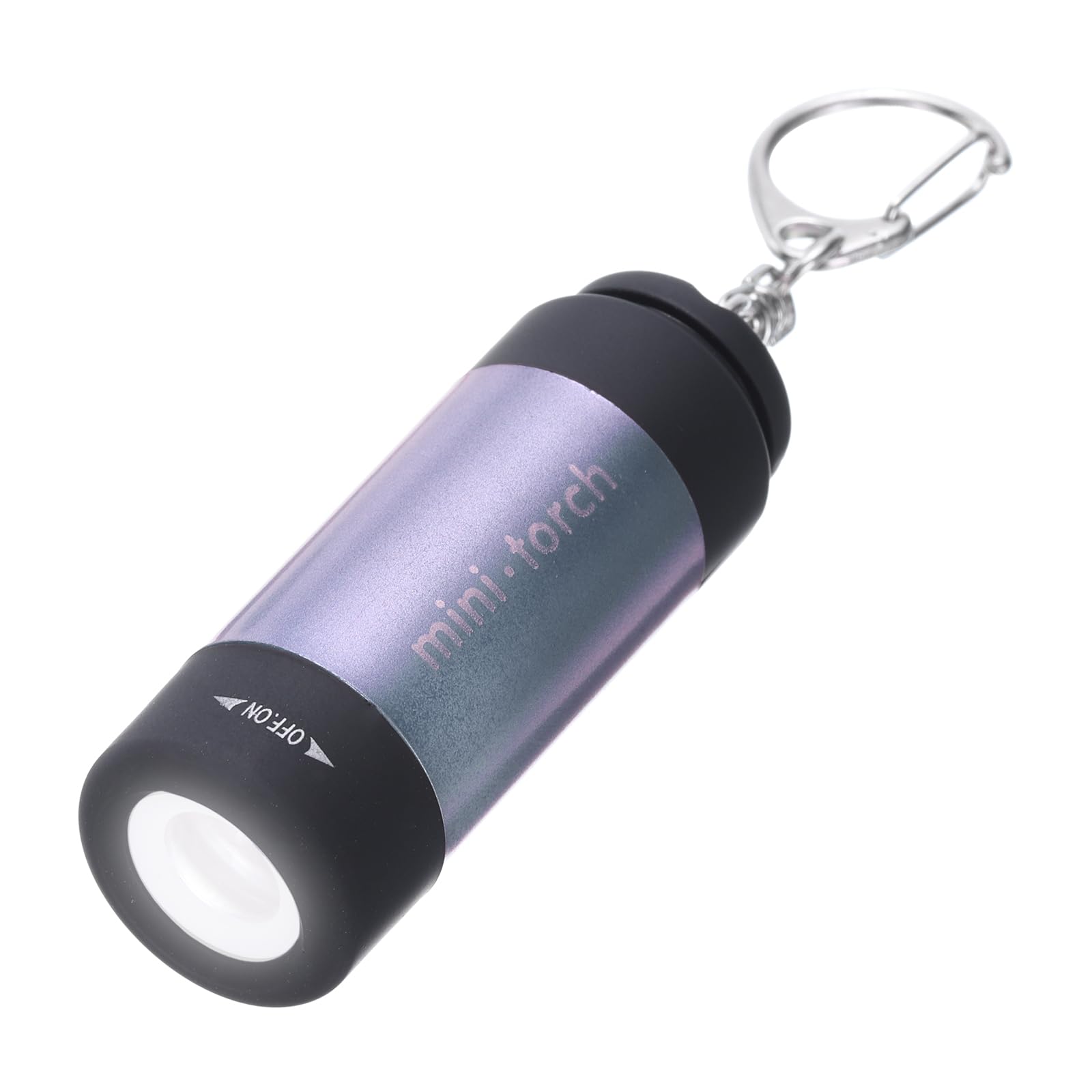 PATIKIL 2.56Inch Mini Keychain Flashlight, Pocket LED Flashlight Portable Torch USB Rechargeable for Outdoor Camping Party Purple