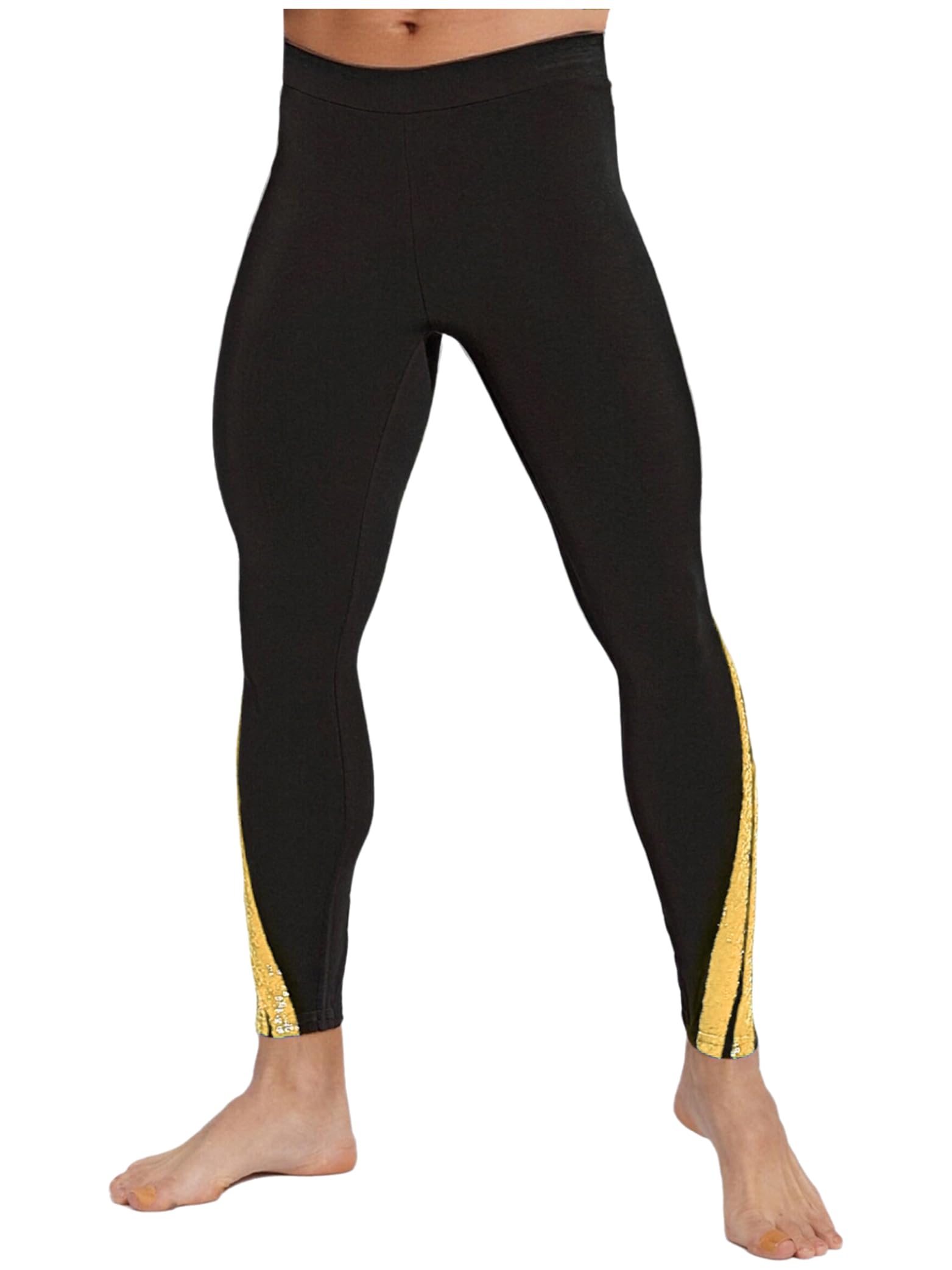 Pantalón de danza para hombre (pegajoso), diseño artístico con lentejuelas