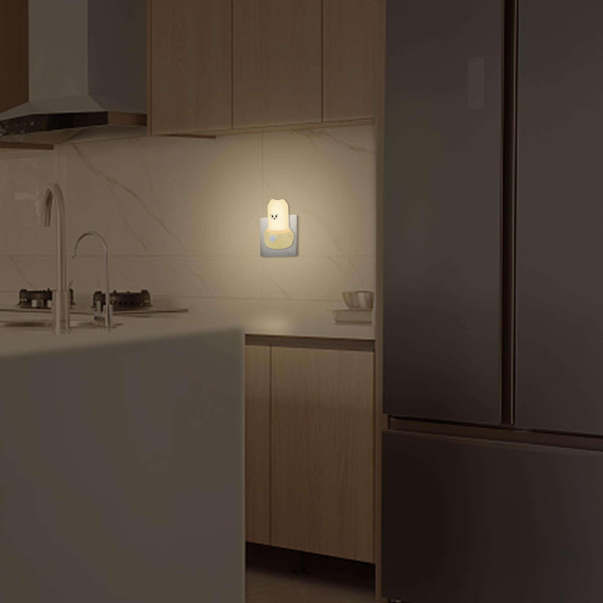 Wetry Luz Quitamiedos Bebe Enchufe Lampara Noche con Interruptor Decoración Habitación Recien Nacido Niños Regalo Bebe Niña 1 Año Cumpleaños